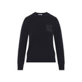 Navy Blue Logo Crew Neck Sweater 1