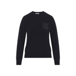 Navy Blue Logo Crew Neck Sweater 1