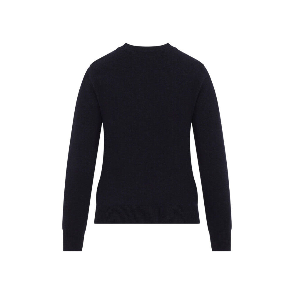 Navy Blue Logo Crew Neck Sweater 2