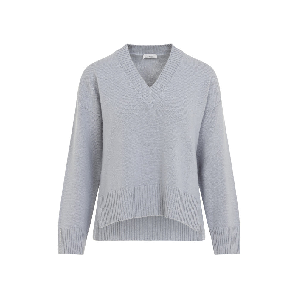 Light Blue V Neck Sweater 1