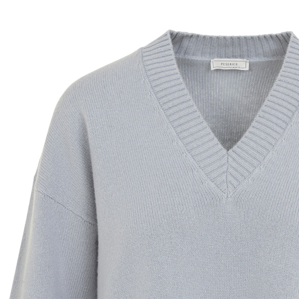 Light Blue V Neck Sweater 3