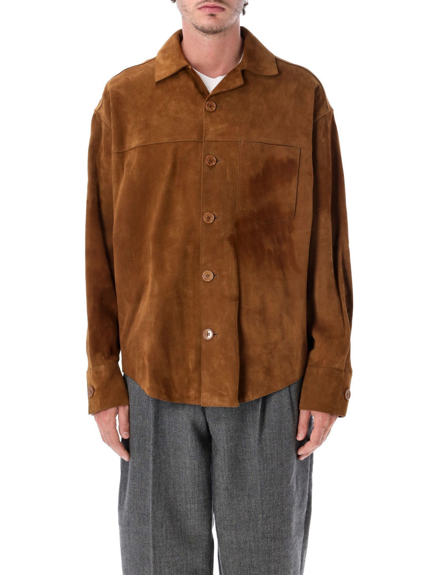 Brown Relaxed Solid Overshirt 1
