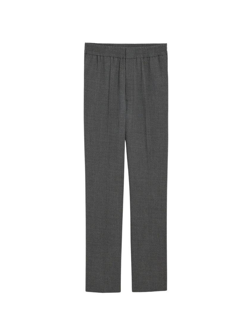 Grey Straight Elasticated Trousers 1