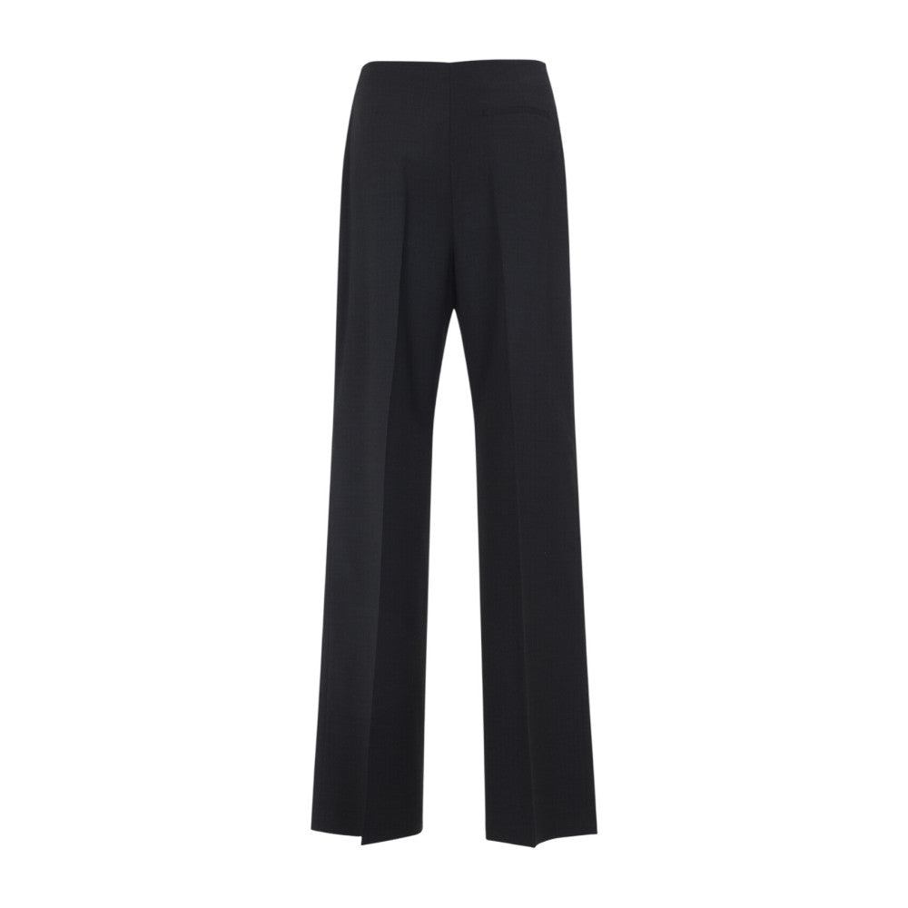 Black Straight Pleated Pants 2