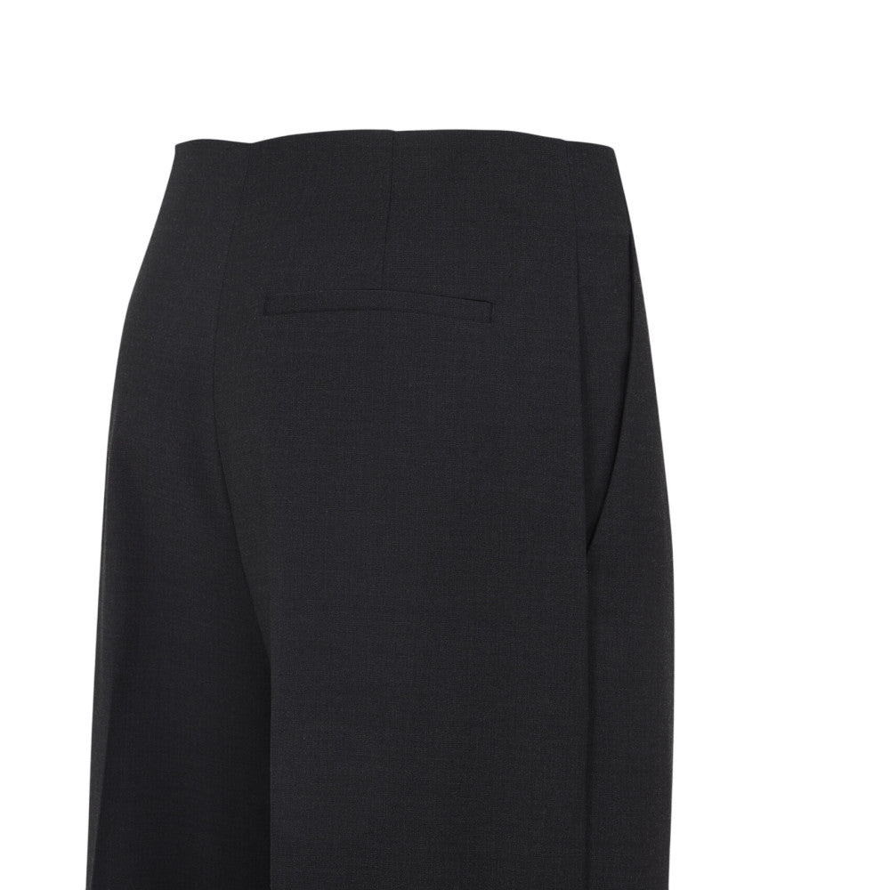 Black Straight Pleated Pants 3