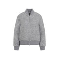 Grey Textured Mock Collar Jacket 1
