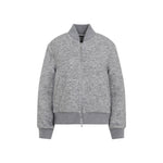 Grey Textured Mock Collar Jacket 1