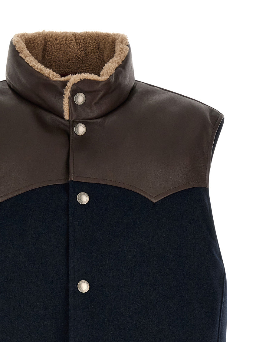 Navy Blue Sleeveless Jacket 3