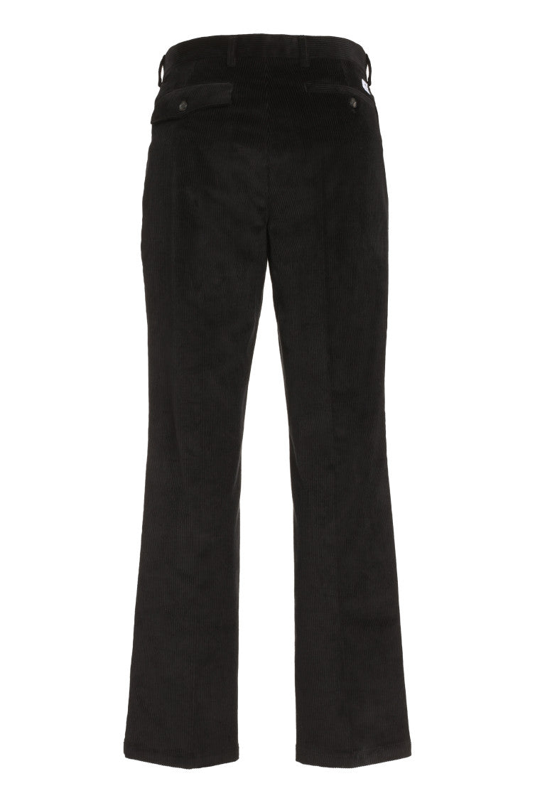 Black Straight Corduroy Trousers 2