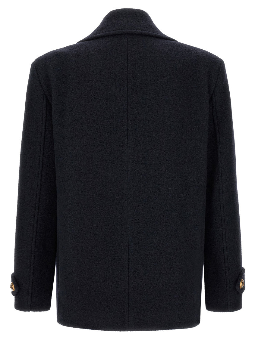 Dark Blue Pea Coat 2
