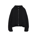 Black Solid Hood Sweatshirt 1