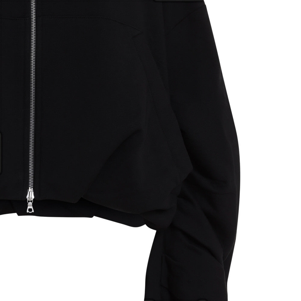 Black Solid Hood Sweatshirt 3