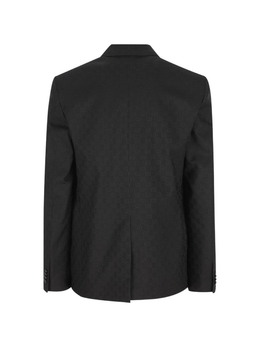 Black Notched Lapel Blazer 2