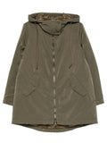 Olive Solid Hood Jackets 1