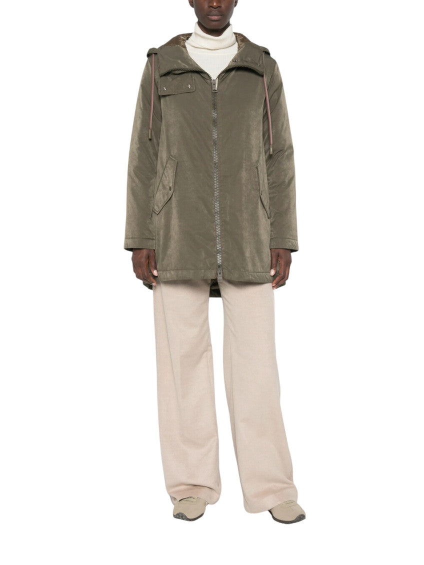 Olive Solid Hood Jackets 2