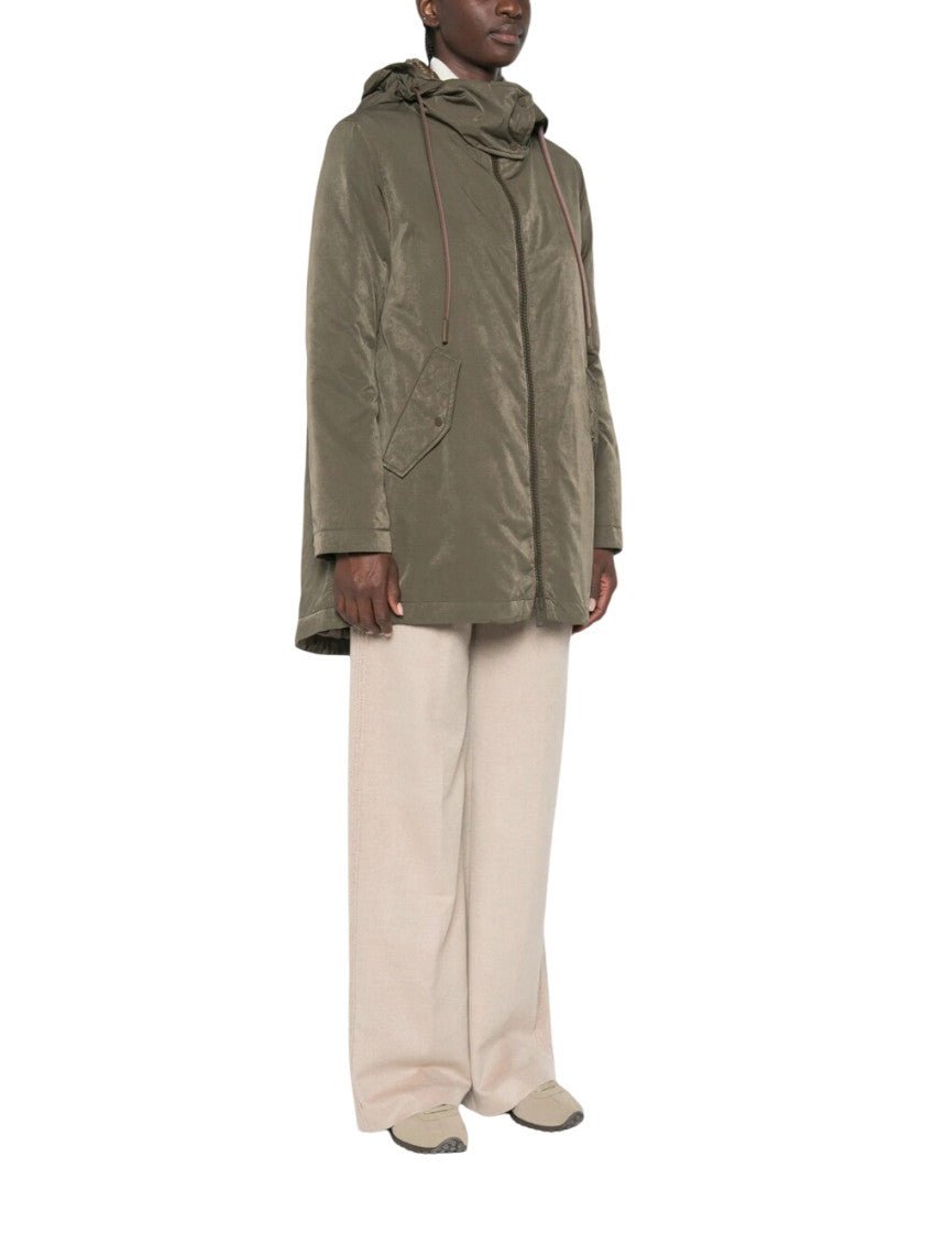 Olive Solid Hood Jackets 4