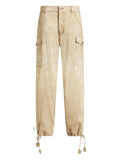 Beige Relaxed High Rise Jeans 1