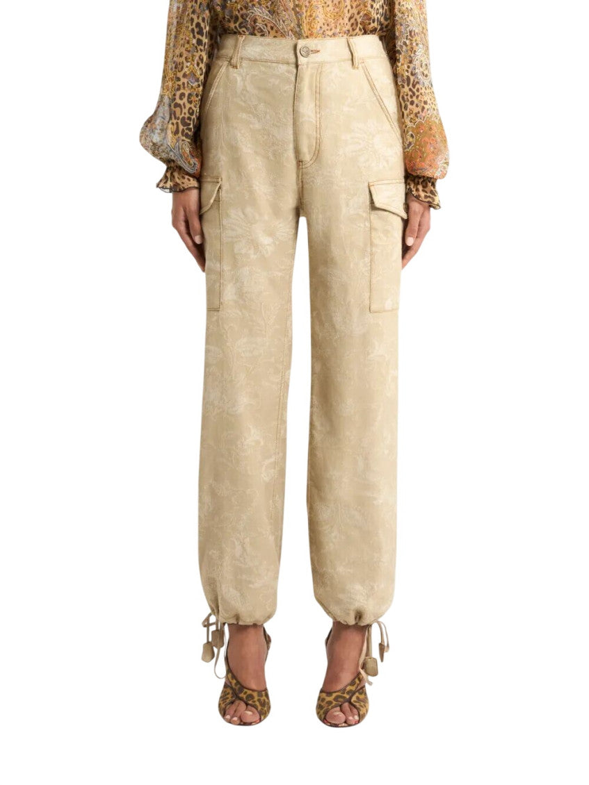 Beige Relaxed High Rise Jeans 2