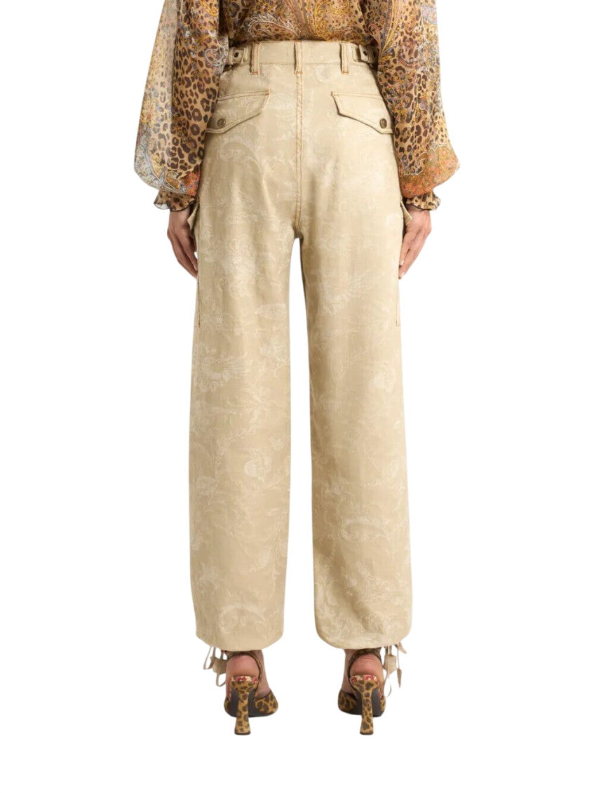 Beige Relaxed High Rise Jeans 3