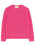 Pink Knitted Crew Neck Sweater 1