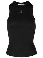 Black Logo Round Neck Top 1