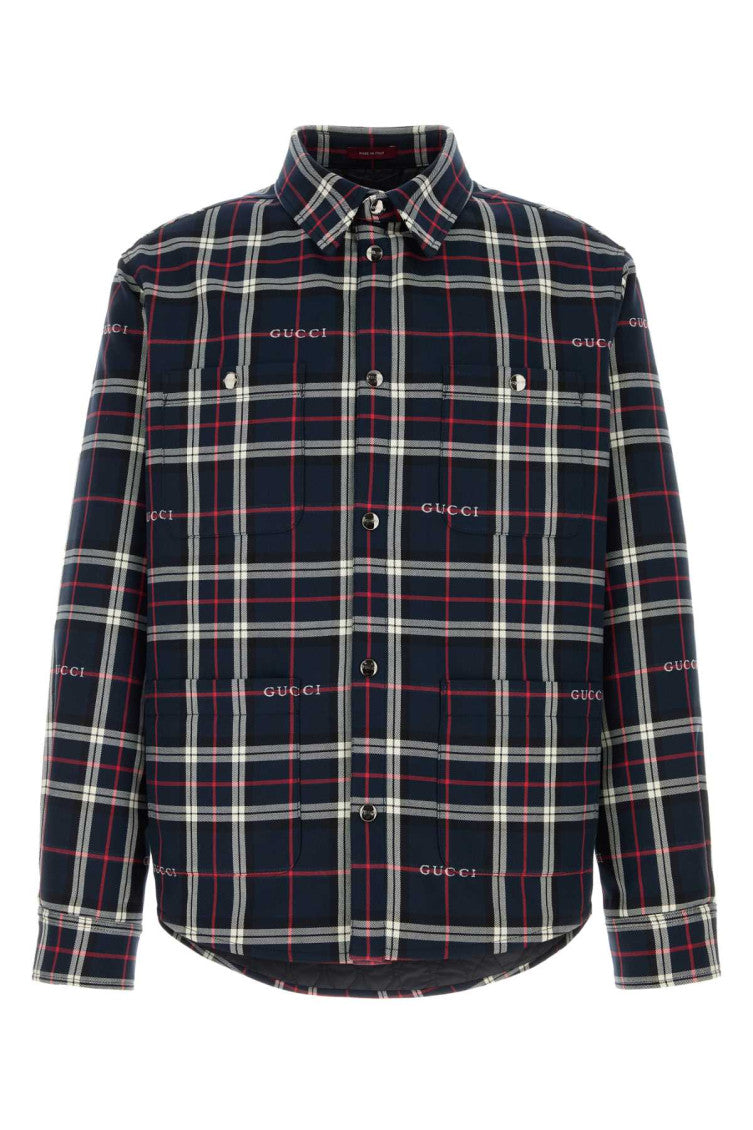 Dark Blue Check Shirt 1