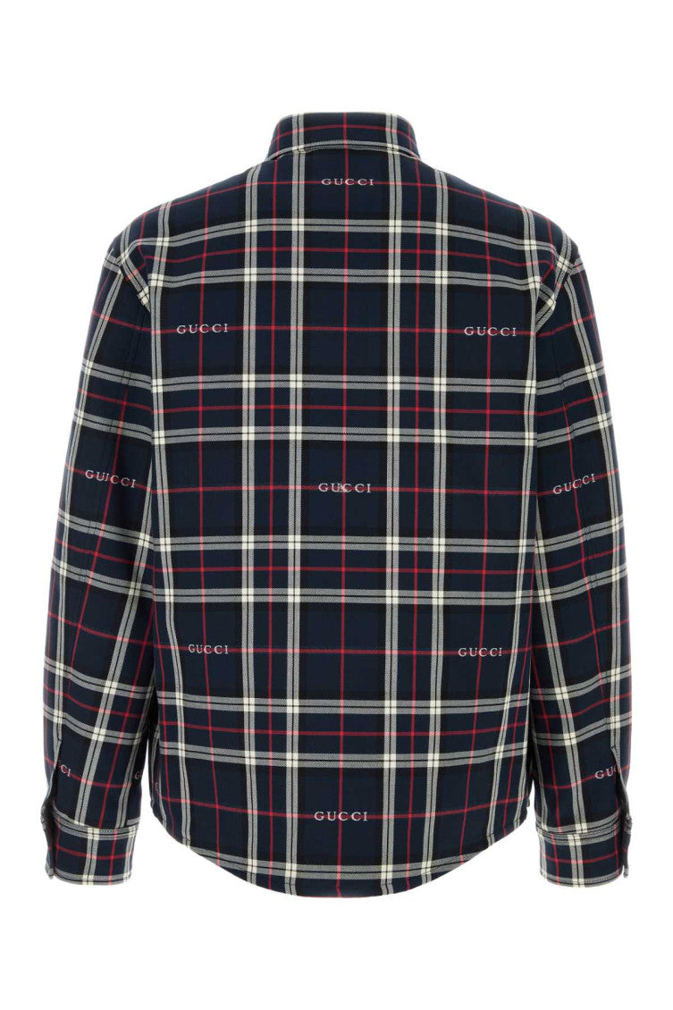 Dark Blue Check Shirt 2