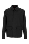 Dark Grey Shirt Collar Jacket 1