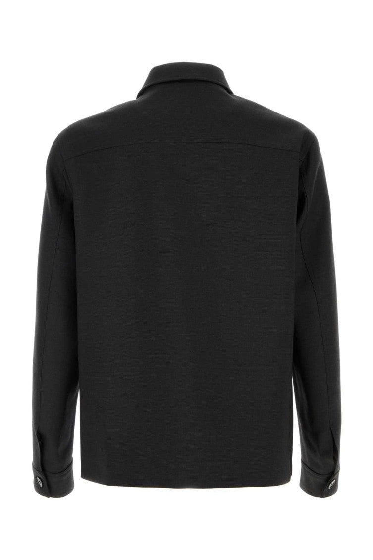 Dark Grey Shirt Collar Jacket 2