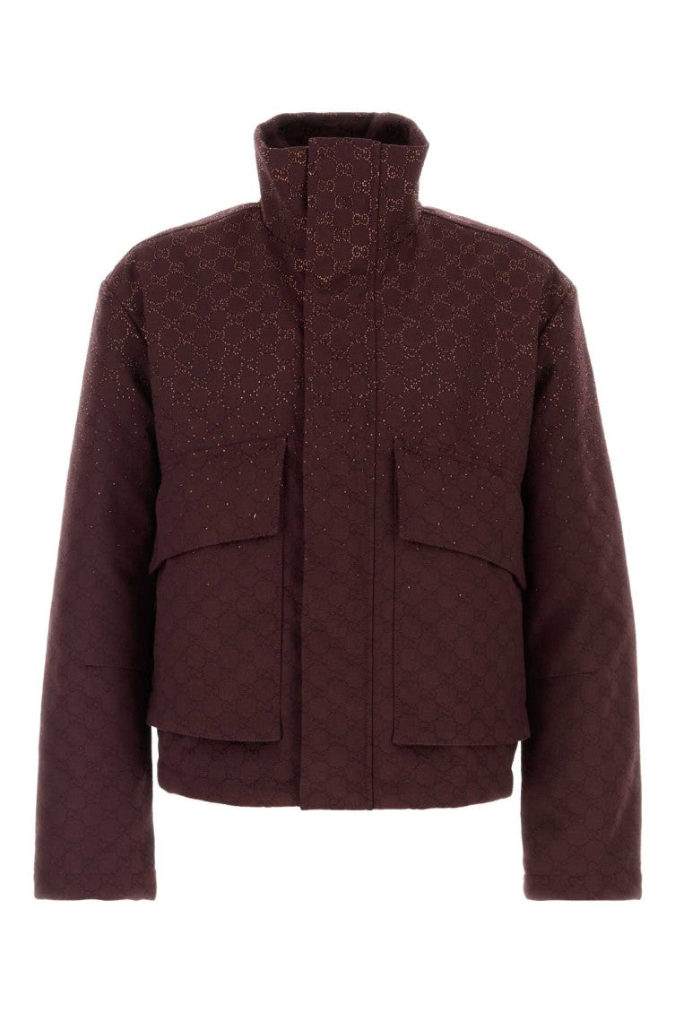 Maroon Mock Collar Jacket 1