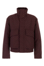Maroon Mock Collar Jacket 1