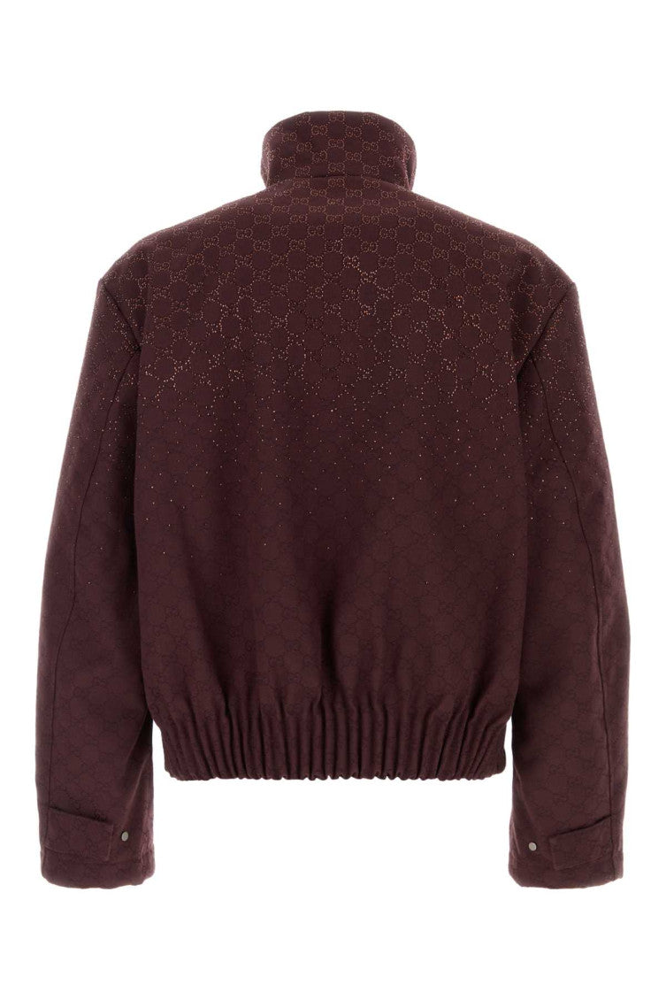 Maroon Mock Collar Jacket 2