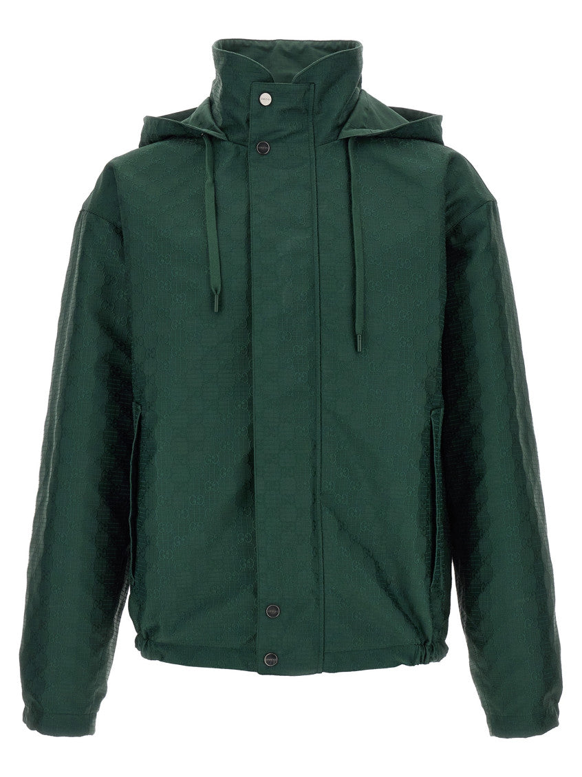 Dark Green Reversible Hood Jacket 1