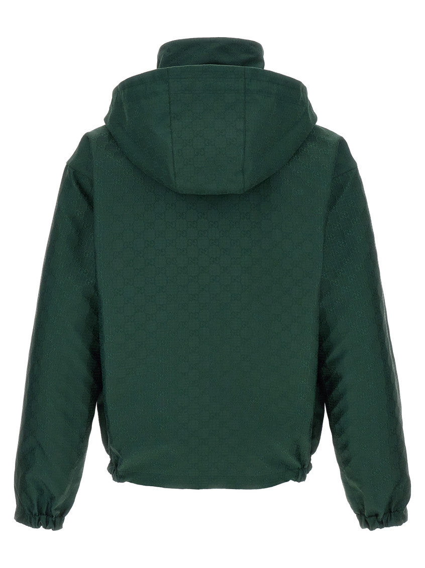 Dark Green Reversible Hood Jacket 2