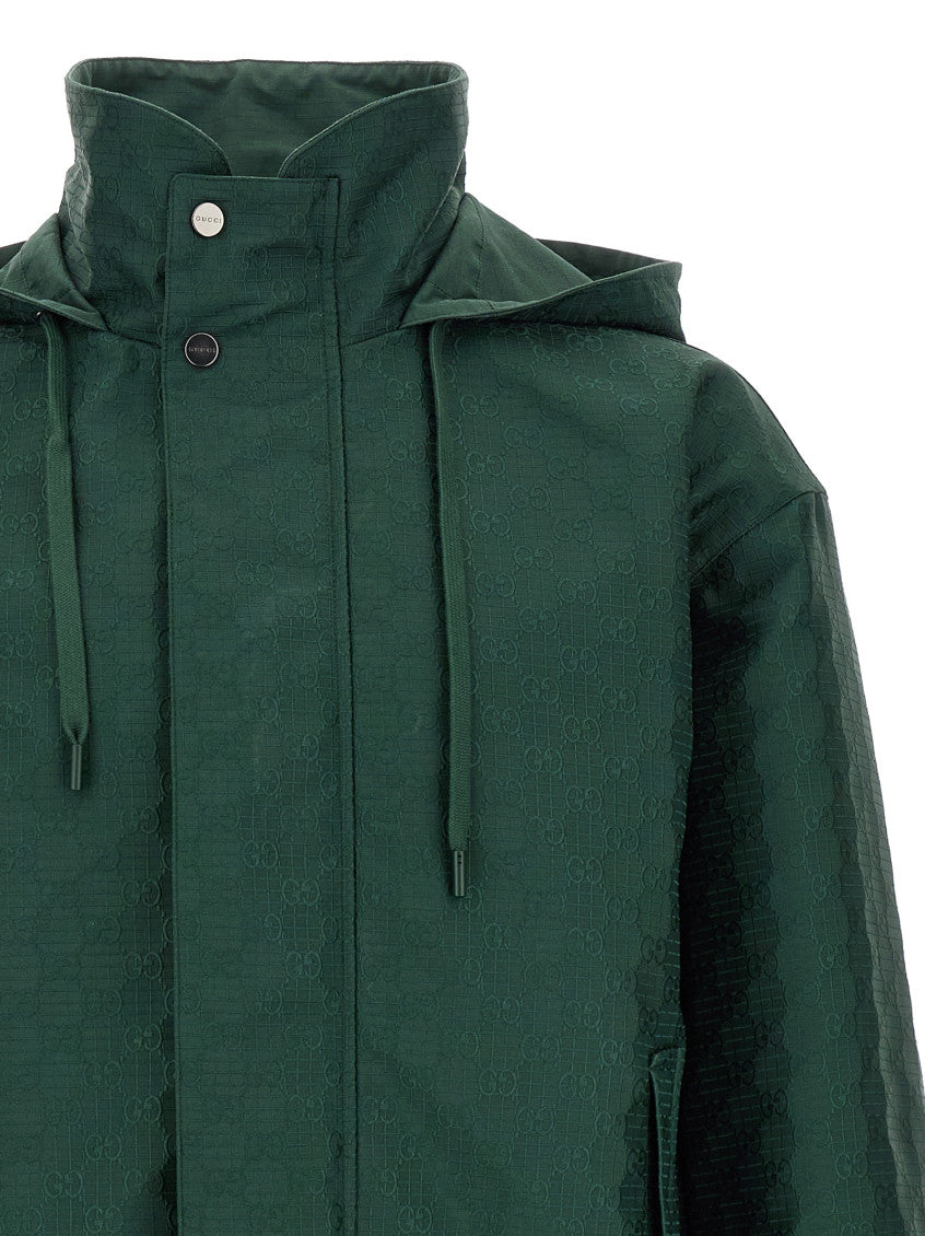 Dark Green Reversible Hood Jacket 4