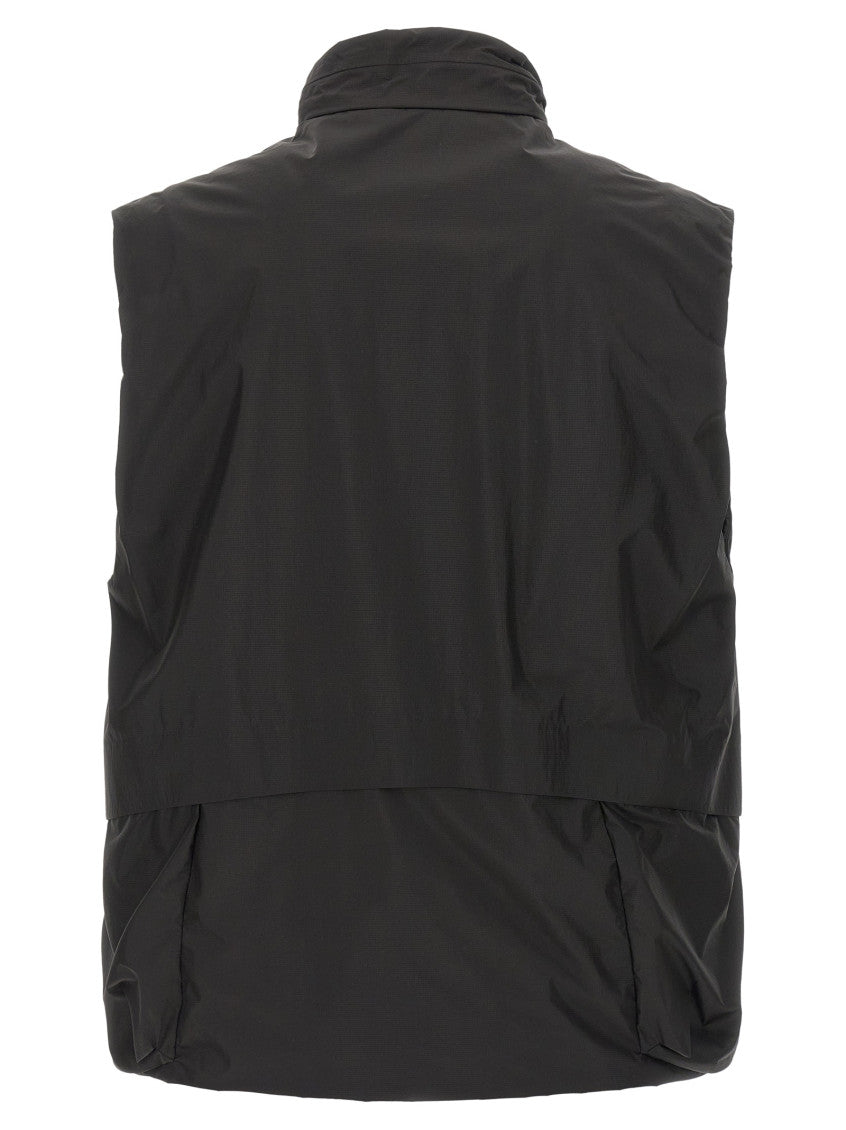 Black Logo Sleeveless Jacket 2