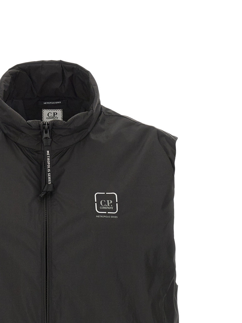 Black Logo Sleeveless Jacket 3