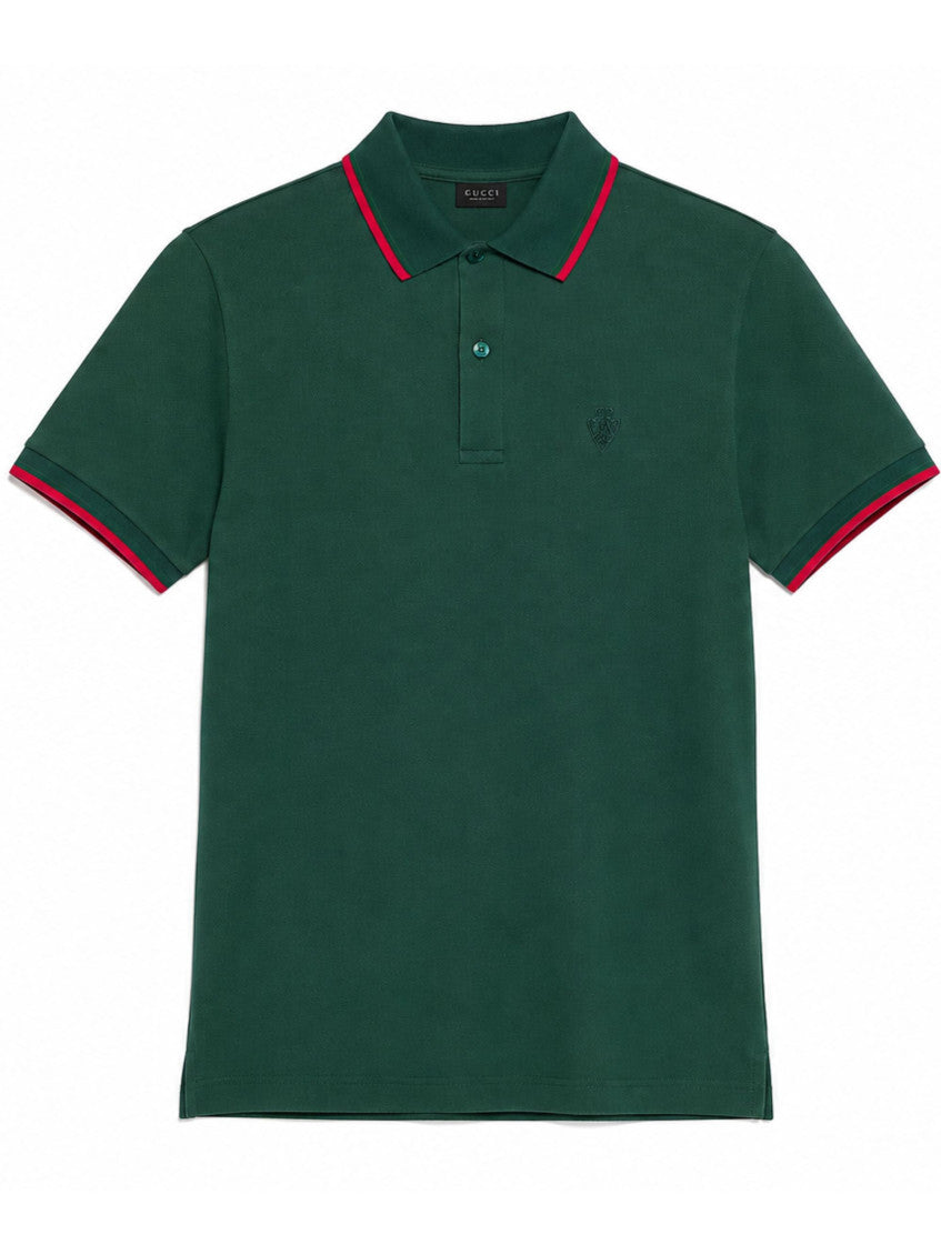 Dark Green Shirt Collar Polo 1