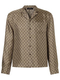 Beige Regular Jacquard Shirt 1