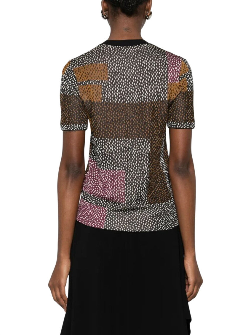 Multicolor Printed Crew Neck Sweater 3
