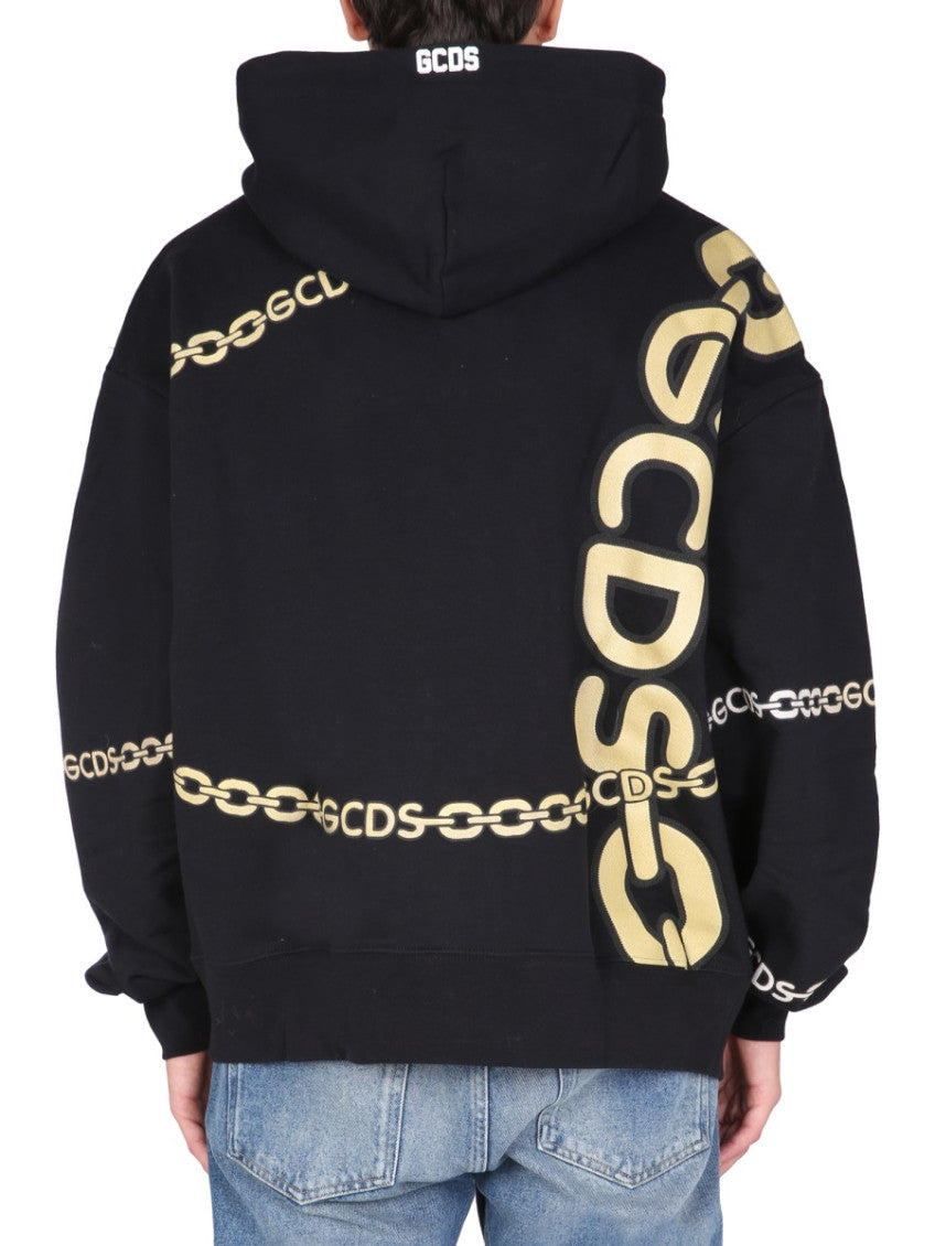 Black Logo Oversized Hoodie 3