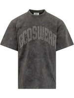 Grey Embellished Logo T-Shirt 1