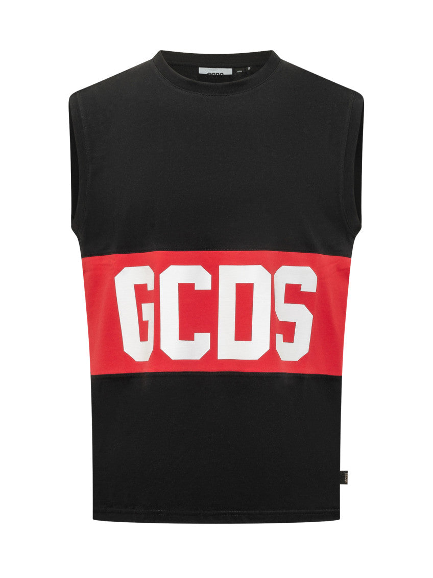 Black Logo Sleeveless T-Shirt 1
