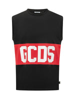 Black Logo Sleeveless T-Shirt 1