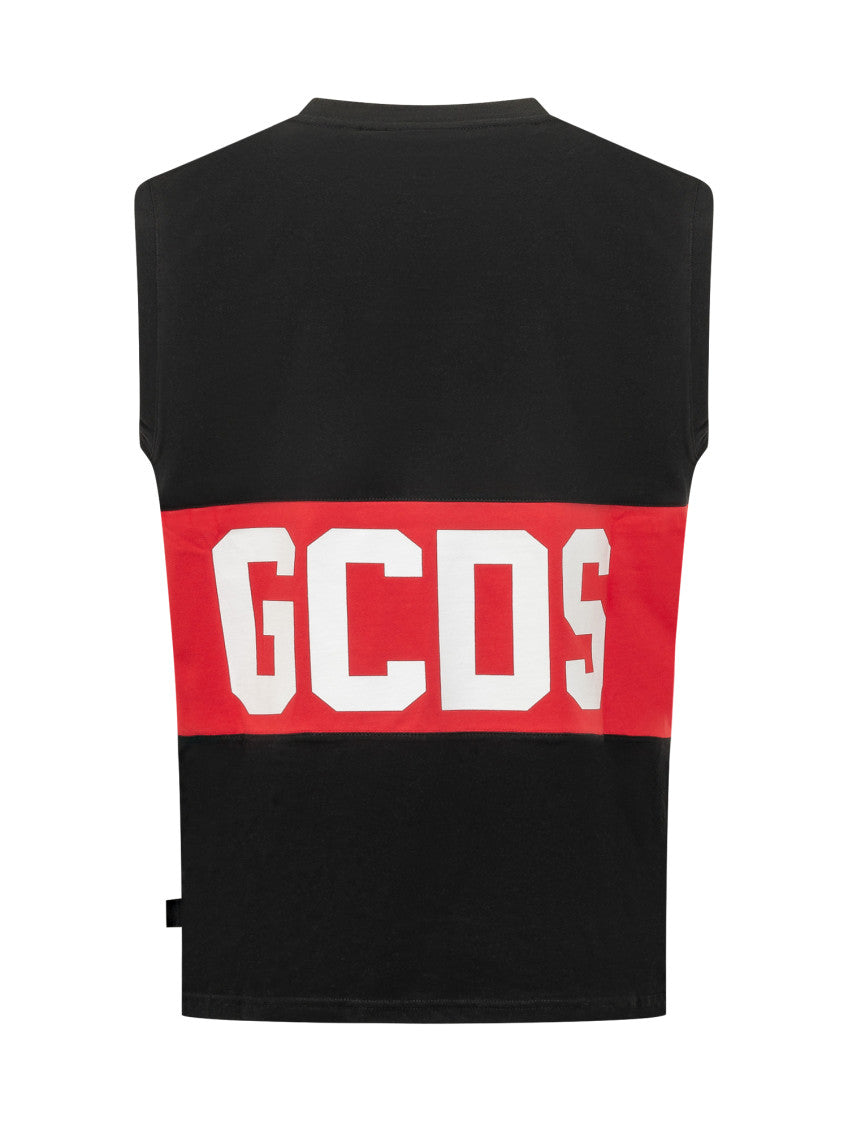 Black Logo Sleeveless T-Shirt 2