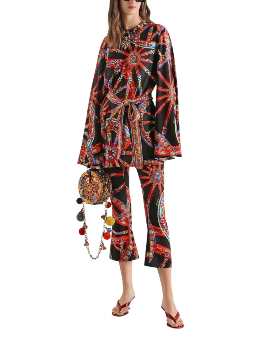 Multicolor Printed Round Neck Mini Dress 3