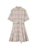 Beige Checks Mini Dress 1