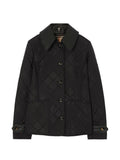 Black Quilted Shirt Collar Jacket 1