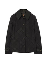 Black Quilted Shirt Collar Jacket 1