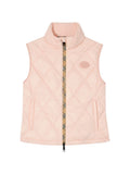 Pink Quilted Mandarin Collar Jacket 1